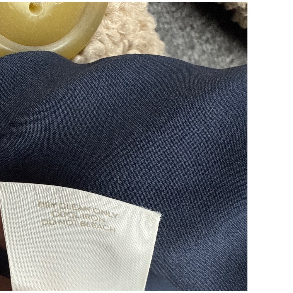 Boden Winter Teddy Coat Size 2 Beige Pockets Retro Faux Shearling Button Front - Picture 12 of 15